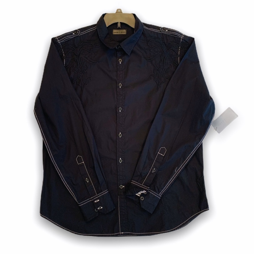 MENS STEVE JEANS BUTTON DOWN SHIRT